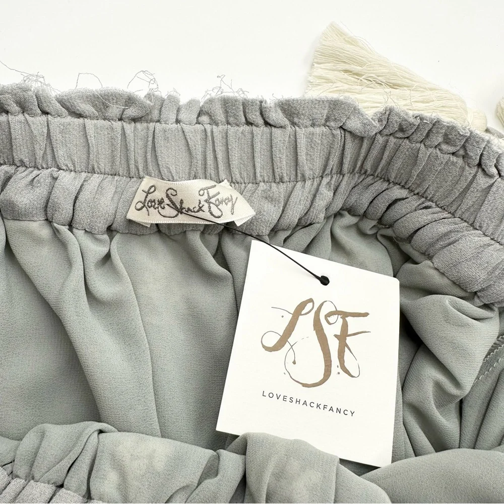 LoveShackFancy Isabel Dress in Dusty Sage Summer Garden - Picture 11 of 16